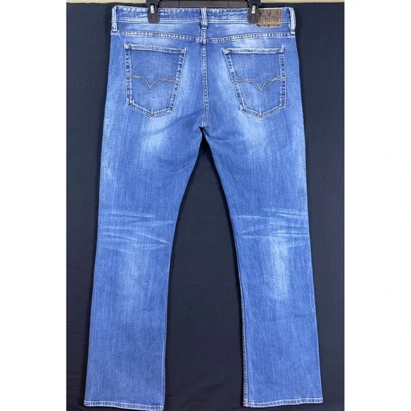 Guess Mens Vintage Regular Boot Blue Denim Medium Wash Vintage 36 x 34 - Picture 3 of 12